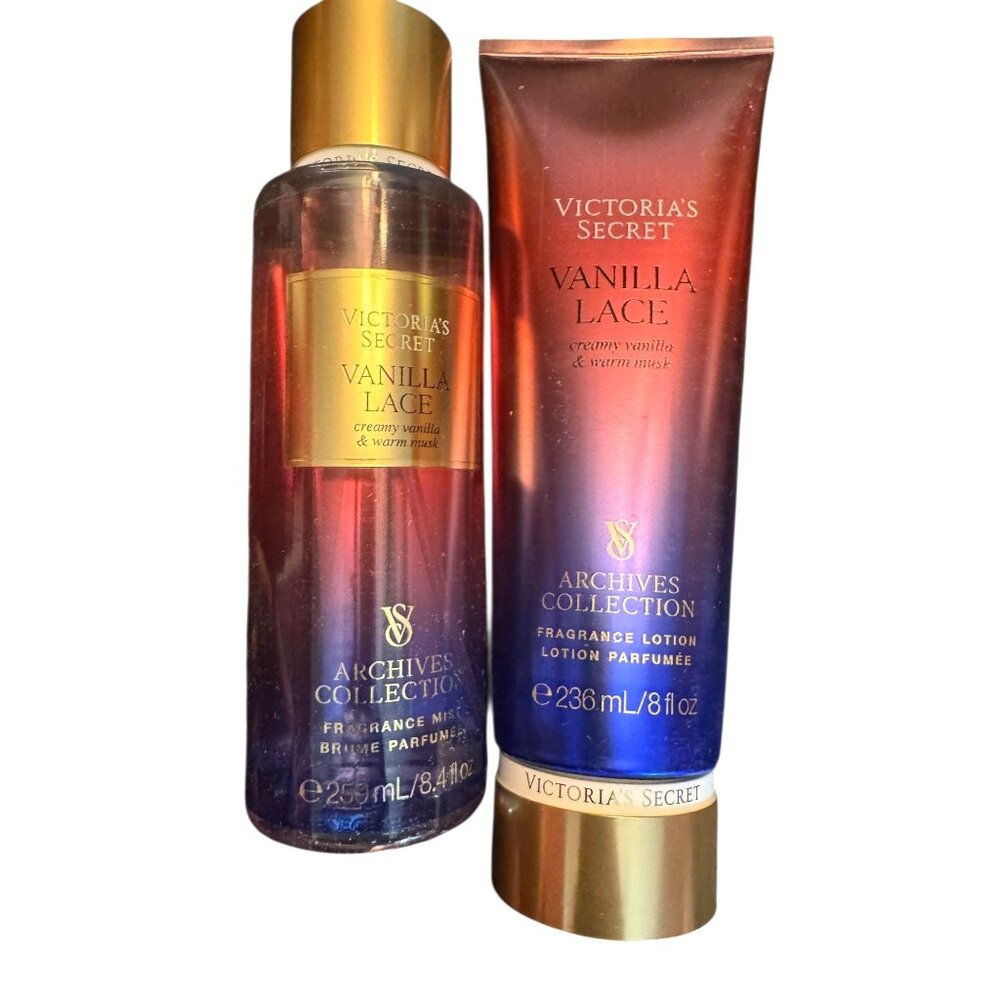 Victoria's Secret Vanilla Lace Body‎ Mist & Lotion Set NEW